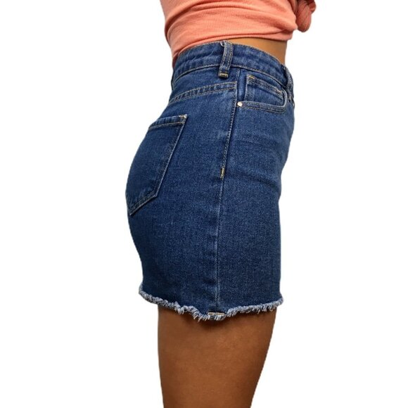 PACSUN Front Zip Mini Jean Skirt, Raw Hem - Picture 5 of 6